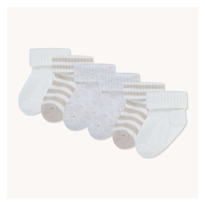 Baby Boys' Huggies 6 Pack Fold-Over Socks